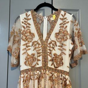 Rainbow Embroidered Prom Dress